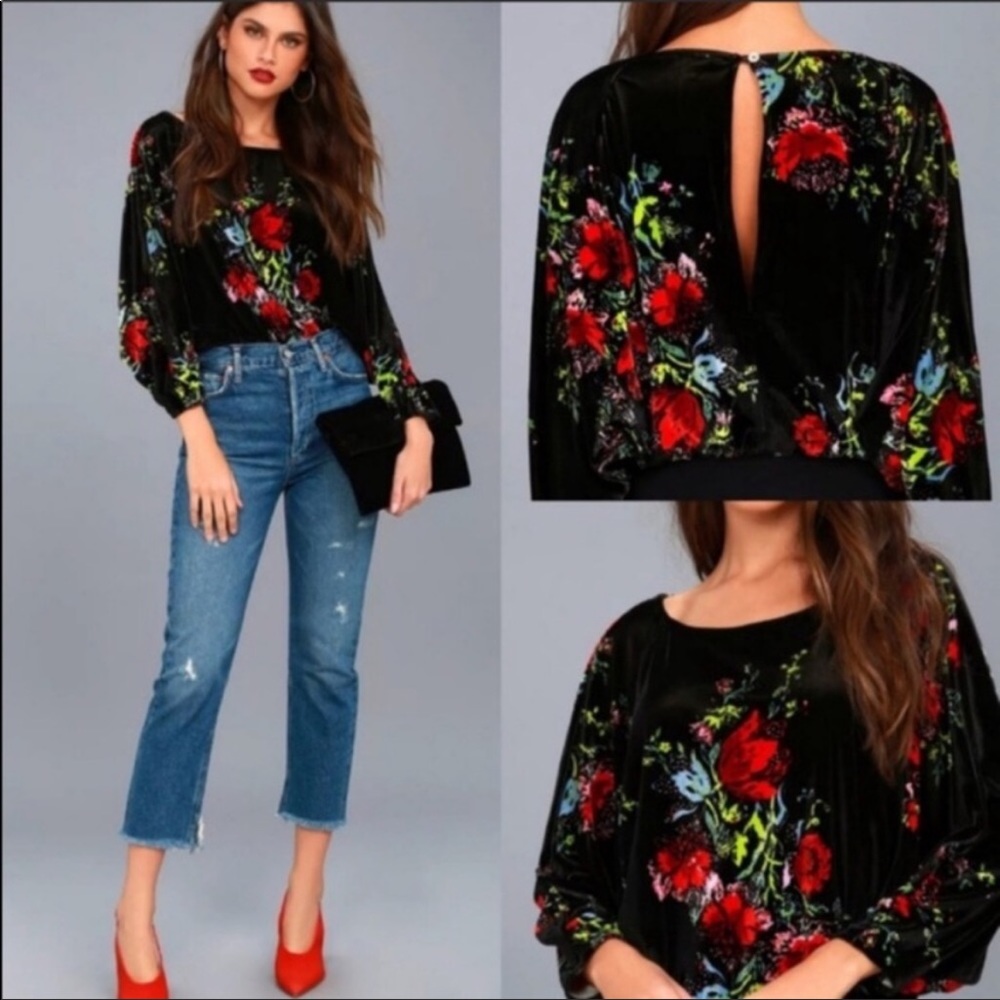 Free People Velvet Bodysuit